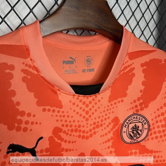 Nuevo Tailandia Portero Camiseta Manchester City 24/25 Naranja Baratas